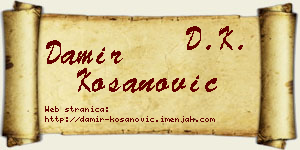 Damir Kosanović vizit kartica